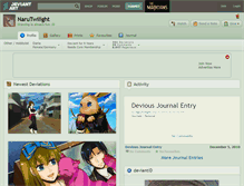 Tablet Screenshot of narutwilight.deviantart.com