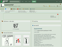 Tablet Screenshot of dusticthewolf.deviantart.com