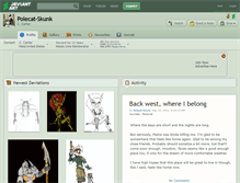 Tablet Screenshot of polecat-skunk.deviantart.com