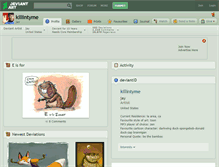 Tablet Screenshot of killintyme.deviantart.com