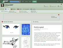 Tablet Screenshot of crimson2007.deviantart.com
