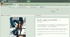 Desktop Screenshot of drummerchick13.deviantart.com