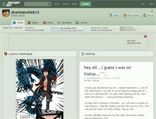 Tablet Screenshot of drummerchick13.deviantart.com
