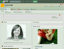 Tablet Screenshot of krissyorange.deviantart.com