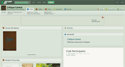 Desktop Screenshot of critique-central.deviantart.com