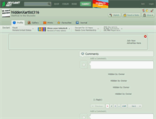Tablet Screenshot of hiddenxartist316.deviantart.com