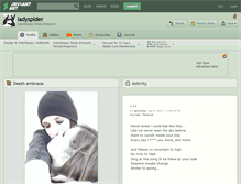 Tablet Screenshot of ladyspider.deviantart.com