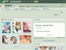 Tablet Screenshot of killing-idol.deviantart.com