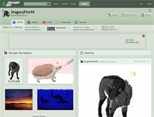 Tablet Screenshot of dragonzfire95.deviantart.com