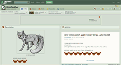 Desktop Screenshot of birdsfeather.deviantart.com