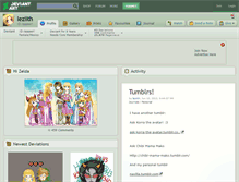 Tablet Screenshot of leziith.deviantart.com