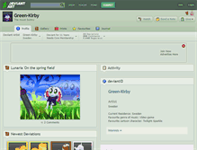 Tablet Screenshot of green-kirby.deviantart.com