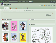 Tablet Screenshot of martzthecat.deviantart.com