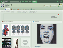 Tablet Screenshot of creature13.deviantart.com