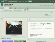 Tablet Screenshot of cosmiccathorse.deviantart.com