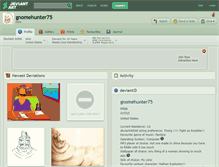 Tablet Screenshot of gnomehunter75.deviantart.com