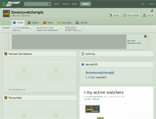 Tablet Screenshot of ilovemywatchersplz.deviantart.com