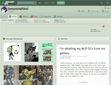 Tablet Screenshot of demonichalfshell.deviantart.com