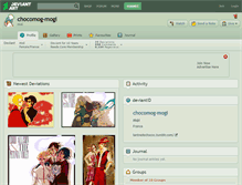 Tablet Screenshot of chocomog-mogi.deviantart.com