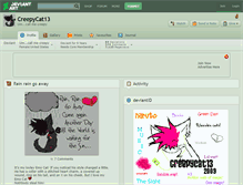 Tablet Screenshot of creepycat13.deviantart.com
