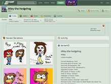 Tablet Screenshot of miley-the-hedgehog.deviantart.com