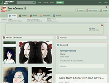 Tablet Screenshot of faeriedreams16.deviantart.com