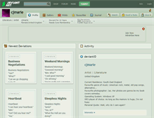 Tablet Screenshot of cjmarie.deviantart.com