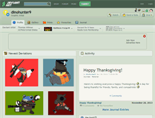 Tablet Screenshot of dinohunter9.deviantart.com