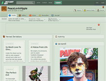 Tablet Screenshot of peacelovinhippie.deviantart.com