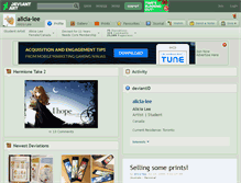 Tablet Screenshot of alicia-lee.deviantart.com