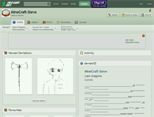 Tablet Screenshot of minecraft-steve.deviantart.com
