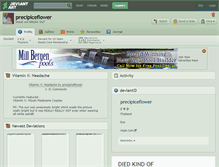 Tablet Screenshot of precipiceflower.deviantart.com