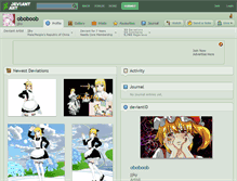 Tablet Screenshot of oboboob.deviantart.com