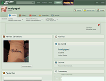 Tablet Screenshot of lonelyagnel.deviantart.com