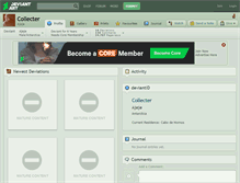 Tablet Screenshot of collecter.deviantart.com