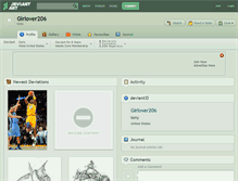 Tablet Screenshot of girlover206.deviantart.com