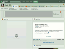 Tablet Screenshot of dusty101.deviantart.com