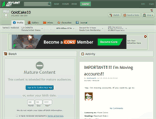 Tablet Screenshot of goldcake33.deviantart.com