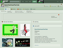 Tablet Screenshot of butchhartmanfanclub.deviantart.com