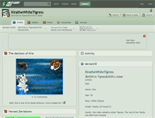 Tablet Screenshot of kirathewhitetigress.deviantart.com