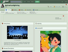 Tablet Screenshot of darknarturalightning.deviantart.com