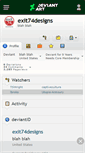 Mobile Screenshot of exit74designs.deviantart.com