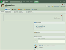 Tablet Screenshot of princessaliena.deviantart.com