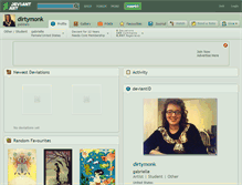 Tablet Screenshot of dirtymonk.deviantart.com