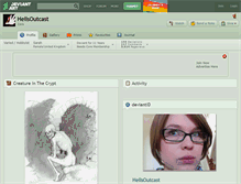 Tablet Screenshot of hellsoutcast.deviantart.com