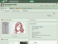 Tablet Screenshot of fem-romano-letizia.deviantart.com