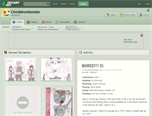 Tablet Screenshot of cinniminnimonster.deviantart.com