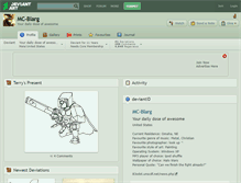 Tablet Screenshot of mc-blarg.deviantart.com