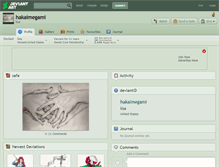 Tablet Screenshot of hakaimegami.deviantart.com