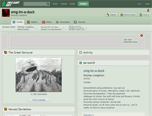 Tablet Screenshot of omg-im-a-duck.deviantart.com